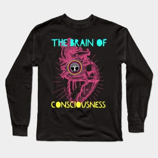 Brain of Consciousness Living From The Heart Tree of Life 5D Ascension Graphic Long Sleeve T-Shirt